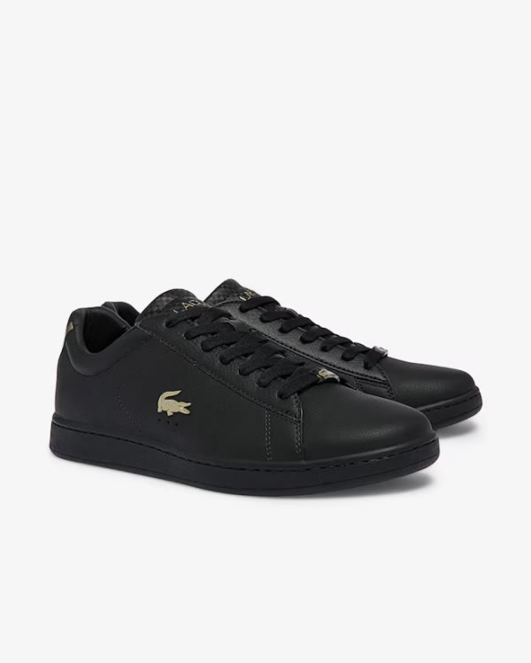 LACOSTE PRO BLACK TONAL LEATHER SNEAKERS image 2